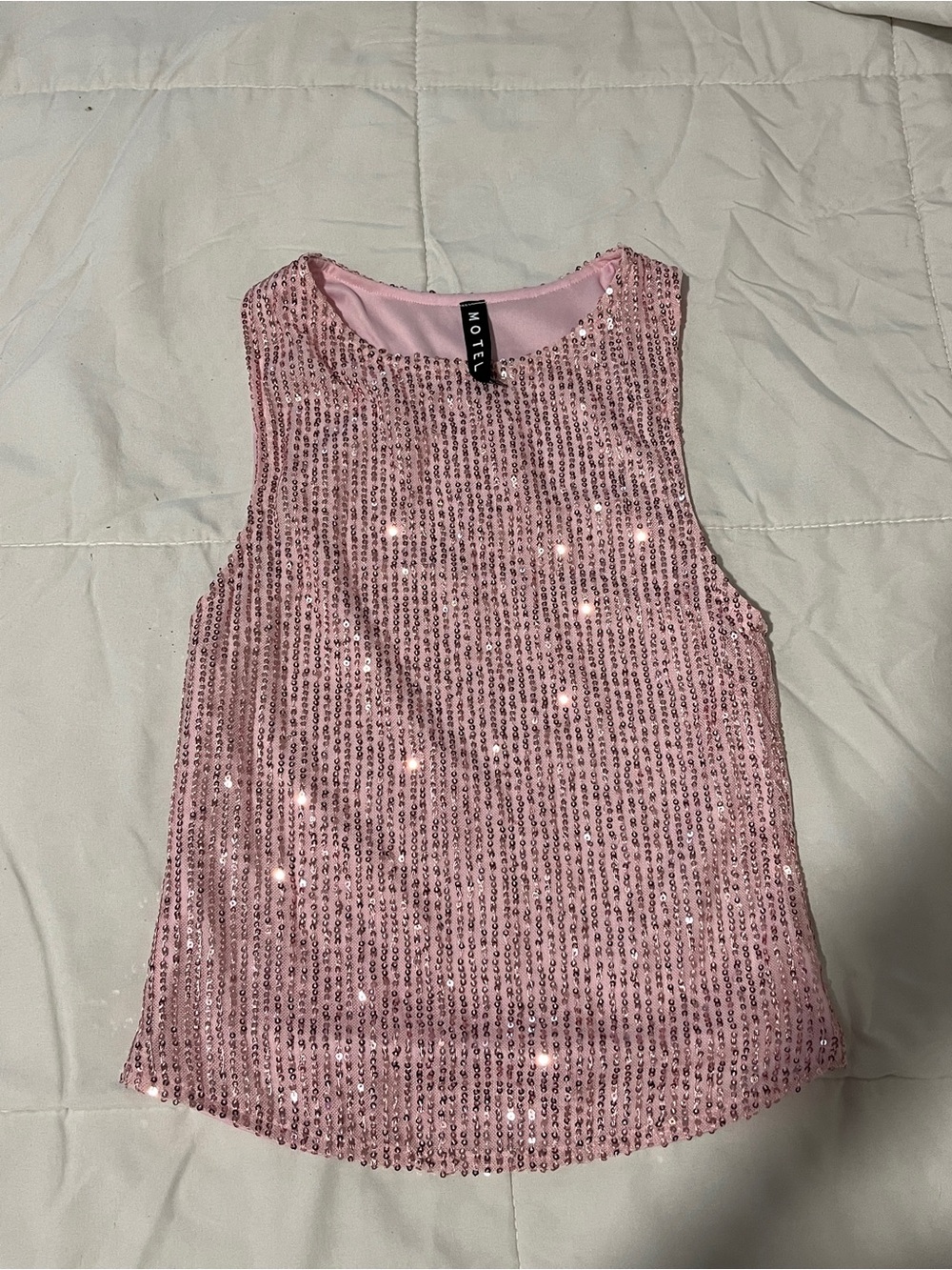 Motel Rocks Pink Sequin Top